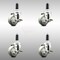Service Caster 3 Inch 316SS Gray Poly Swivel 1 Inch Expanding Stem Caster Set Brake SCC SCC-SS316EX20S314-PPUB-TLB-1-4 - alternate 1